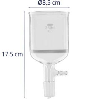 Lejek szklany filtrujący laboratoryjny 250 ml szlif 24/40 Steinberg Systems
