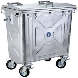 Metalowy stalowy kontener na odpady śmieci popiół ogniotrwały EN 840-2 660L GSG24