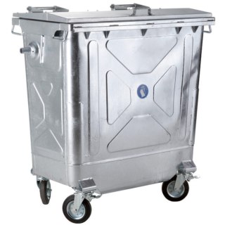 Metalowy stalowy kontener na odpady śmieci popiół ogniotrwały EN 840-2 770L GSG24