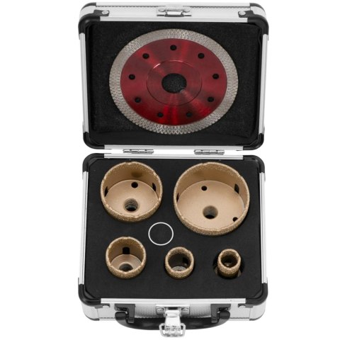 Otwornice diamentowe do szlifierek kątowych 20/25/35/55/68 115 mm M14 - zestaw MSW