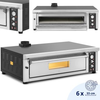 Piec do pizzy elektryczny z szamotem na 6 pizz śr. 33 cm 400 V 6600 W Royal Catering