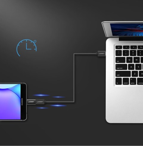 Adapter przejściówka z micro USB na USB-C - czarny UGREEN