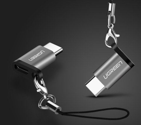 Adapter przejściówka z micro USB na USB-C - czarny UGREEN