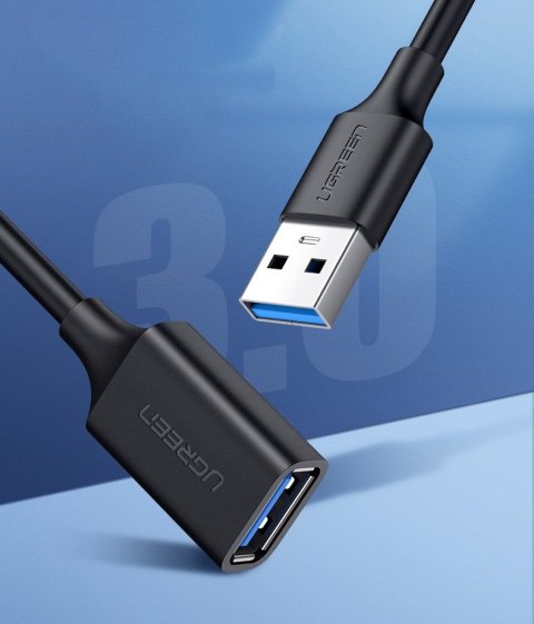 Przedłużacz do kabla przewodu USB 3.0 1.5m czarny UGREEN