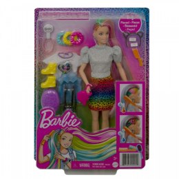 Lalka Barbie Fryzura Kolorowa panterka Mattel
