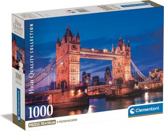 Puzzle 1000 elementów Compact Tower Bridge w nocy Clementoni