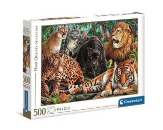 Puzzle 500 elementów High Quality, Dzikie koty Clementoni