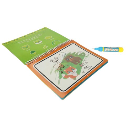 Kolorowanka malowanka Książeczka wodna z mazakiem - Zwierzęta Kik Sp. z o. o. Sp. k.