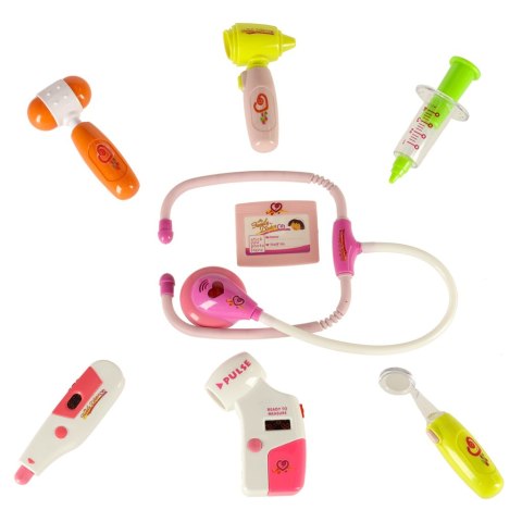 Zestaw lekarza w walizce DOKTOR +światła różowy Kik Sp. z o. o. Sp. k.