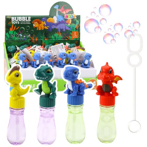 Bańki Mydlane Dinozaur Ruchoma Figurka Kolorowy 14cm Mix LEAN TOYS