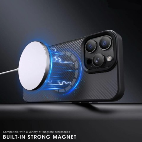 Etui ochronne na Samsung Galaxy S25+ Carbon Fibre Case z MagSafe - brązowe WOZINSKY