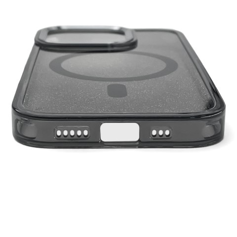 Etui ochronne na Samsung Galaxy S25 Glitter Case z Mag Safe - czarne z brokatem WOZINSKY