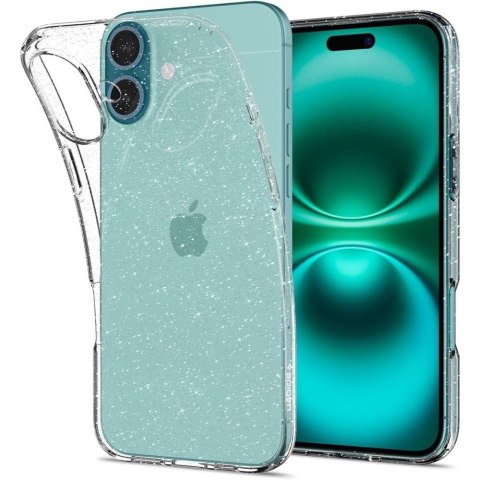 Etui ochronne na iPhone 16 Plus Liquid Crystal - przezroczysto-brokatowe SPIGEN