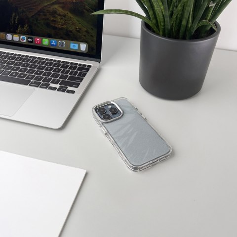 Etui pokrowiec na Samsung Galaxy S25 Glitter Case - przezroczyste z brokatem WOZINSKY