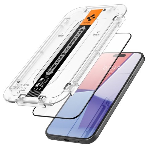 Szkło hartowane ochronne na iPhone 15 Plus Glas.tR EZ Fit FC - czarne SPIGEN