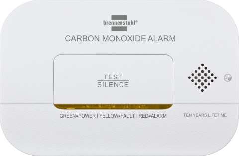 Czujnik czadu tlenku węgla z sygnałem alarmowym i diodami LED - biały Brennenstuhl