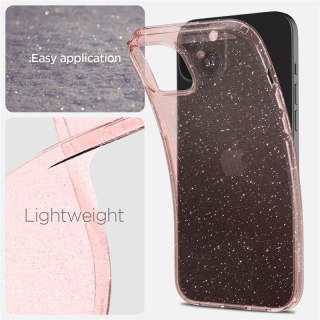 Etui case na iPhone 15 Plus Liquid Crystal Glitter - różowo przezroczyste SPIGEN