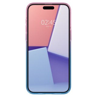 Etui case na iPhone 15 Pro Liquid Crystal - różowo niebieskie SPIGEN