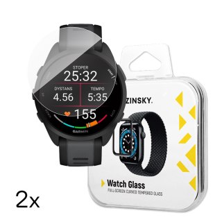 Szkło hartowane do zegarka Garmin Forerunner 165 Full Glue - 2 szt. WOZINSKY