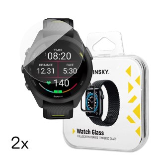 Szkło hartowane do zegarka Garmin Forerunner 265s 42mm Full Glue - 2 szt. WOZINSKY
