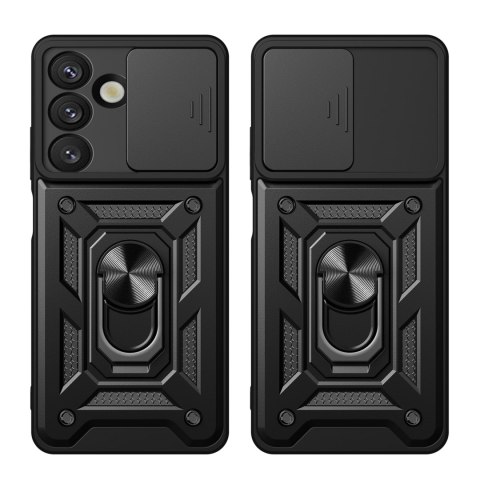 Pancerne etui z podstawką osłoną aparatu na OnePlus 13R 5G / Ace 5 5G / Ace Pro 5G Hybrid Armor Camshield - czarne HURTEL