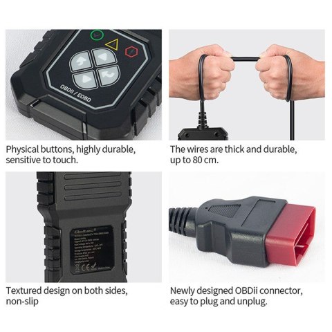 Cyfrowy Tester diagnostyczny ProLine | OBDII EOBD | 8V-25V | Dualsystem Qoltec