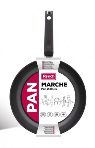 Patelnia aluminiowa z powłoką non-stick LP1003 MARCHE 28cm czarna Lamart