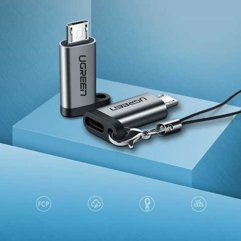 Adapter przejściówka z USB-C na micro USB - szary UGREEN