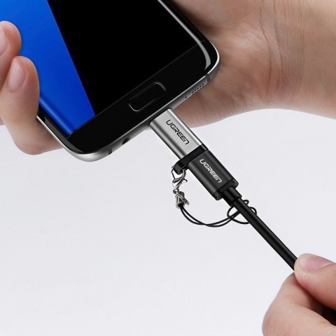 Adapter przejściówka z USB-C na micro USB - szary UGREEN