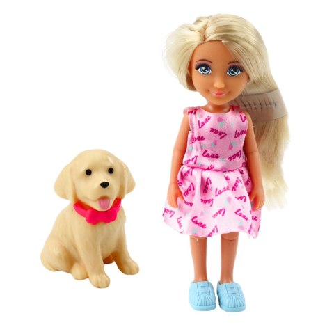 Zestaw Mini Laleczka Ankiki Na Skuterze Trójkołowym Piesek LEAN Toys