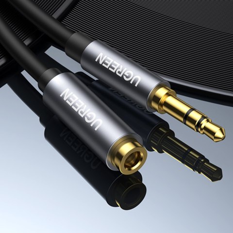 Kabel przedłużacz audio mini jack 3.5mm 5m - srebrny UGREEN