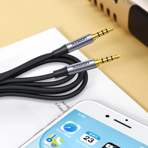 Kabel przewód audio mini jack 3.5mm - mini jack 3.5mm 1m - szary UGREEN