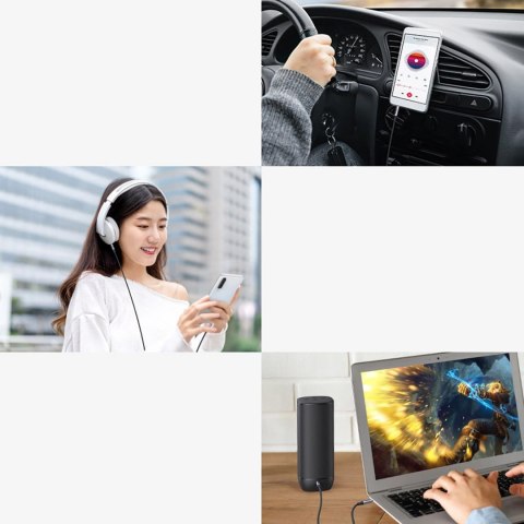 Kabel przewód audio mini jack 3.5mm - mini jack 3.5mm 1m - szary UGREEN