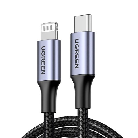 Kabel przewód do iPhone Lightning - USB-C 2.0 MFi 1m - szary UGREEN