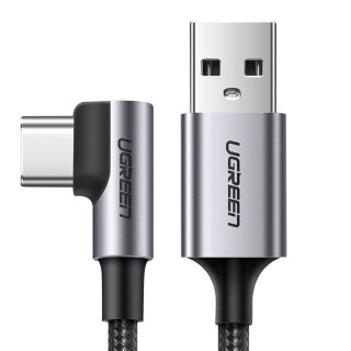 Kabel przewód kątowy USB-A - USB-C 3A 3m - szary UGREEN