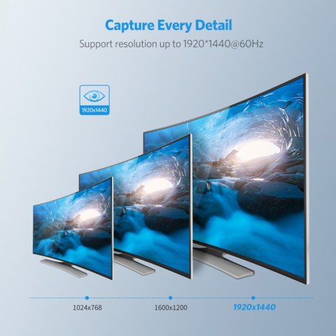 Rozdzielacz ekranów monitorów adapter Video VGA - 2x VGA czarny UGREEN