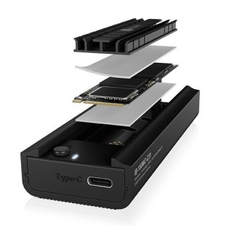 Stacja dokująca IB-180MC-C31 M.2 NVMe&SATA Docking, USB 3.2 (Gen2) Type-C, Aluminium IcyBox