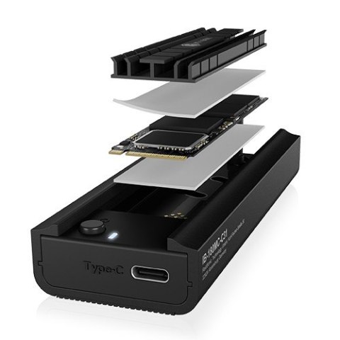 Stacja dokująca IB-180MC-C31 M.2 NVMe&SATA Docking, USB 3.2 (Gen2) Type-C, Aluminium IcyBox