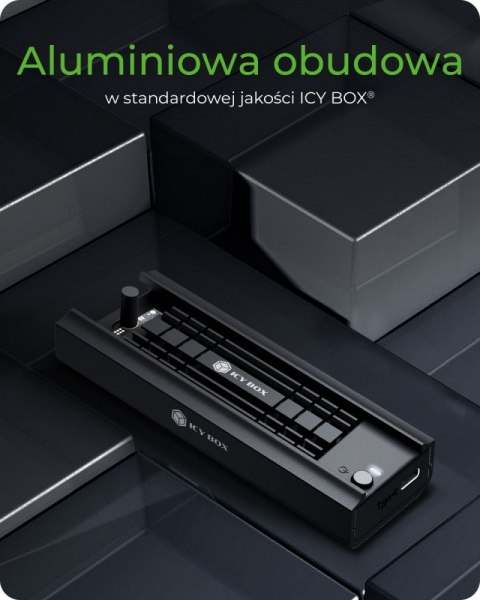 Stacja dokująca IB-180MC-C31 M.2 NVMe&SATA Docking, USB 3.2 (Gen2) Type-C, Aluminium IcyBox