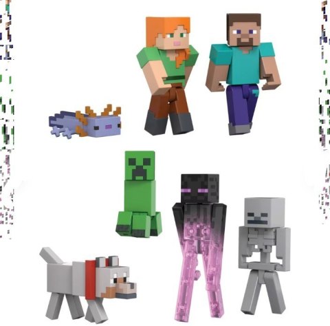 Zestaw figurek Minecraft World Builders Mattel
