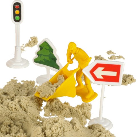 Piasek dla dzieci 1100g zamek pojazdy foremki figurki zestaw kreatywny Kik Sp. z o. o. Sp. k.