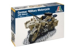 German military motorcycle with sidecar Italeri