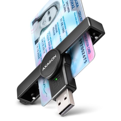 CRE-SMPA Czytnik kart identyfikacyjnych PocketReader USB-A AXAGON
