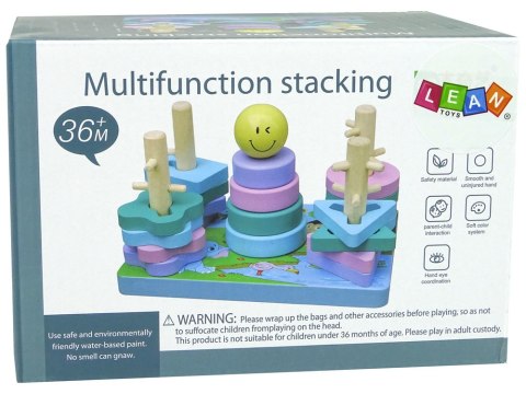 Drewniane Klocki Sorter Morski Świat Koraliki Edukacyjne LEAN Toys