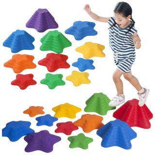 Ścieżka Sensoryczna Kamienie 3 Rozmiary 6 Kamieni Kolorowe LEAN Toys