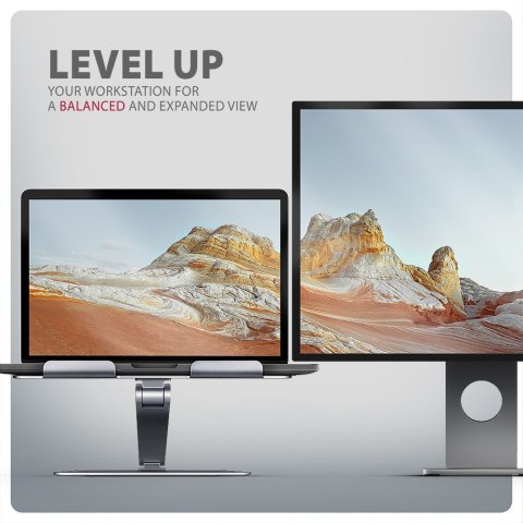 STND-LQ Podstawa do laptopów aluminiowa 10-16" cali, regulowane kąty nachylenia AXAGON