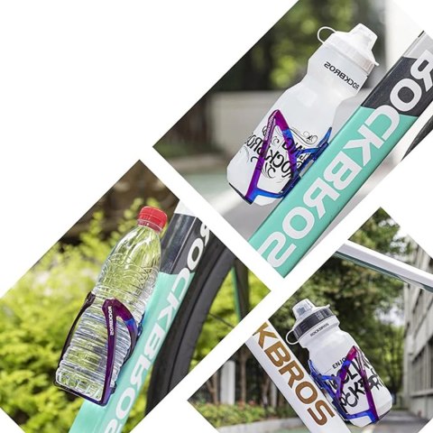 Uchwyt rowerowy na bidon butelkę - niebiesko-fioletowy ROCKBROS