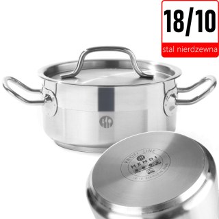 Garnek niski Profi Line z pokrywką 4,8 l śr. 240 x 105 h - Hendi 830406 Hendi