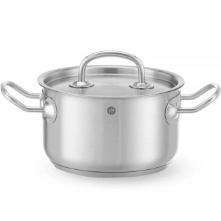 Garnek średni Kitchen Line z pokrywką 1,9 l śr. 160 x 95 mm - Hendi 836101 Hendi