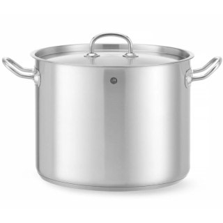 Garnek wysoki Kitchen Line z pokrywką 13,5 l śr. 280 x 220 h - Hendi 837405 Hendi